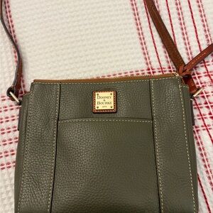 Dooney & Bourke Green and Brown Crossbody Bag
